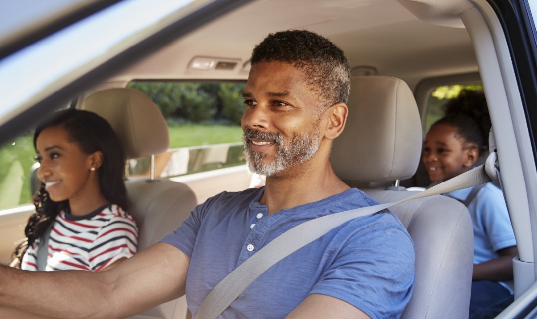 family driving a vehicle